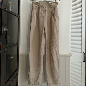 Acne Studios Linen Paper Bag Trousers